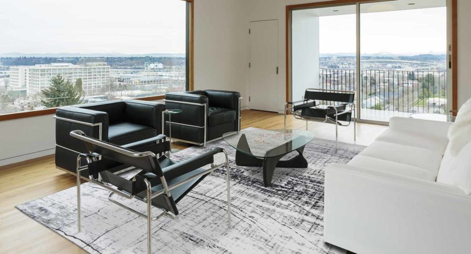 Louis De Poortere teppe LX 8926 Mad Men Griff Metro Black and White interior