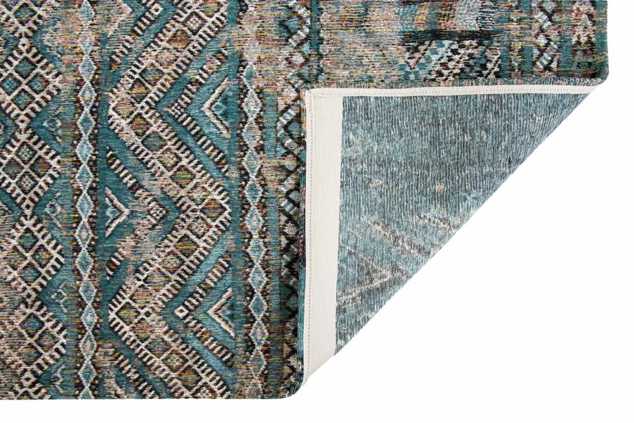 Louis De Poortere teppe LX 9110 Antiquarian Kilim Zemmuri Blue back