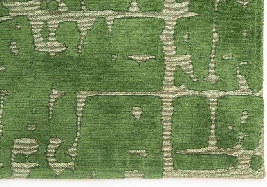 Louis De Poortere teppe LX 9202 Structures Baobab Perrier Green corner