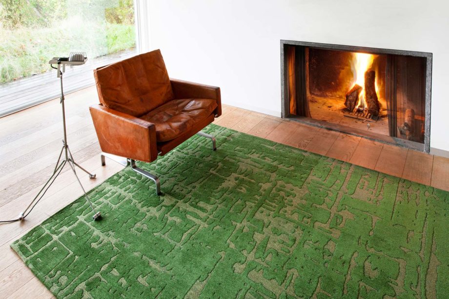 Louis De Poortere teppe LX 9202 Structures Baobab Perrier Green interior 3