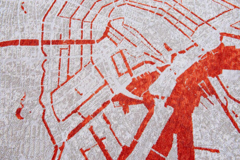 Louis De Poortere teppe Cities Amsterdam 9323 Orange Cut zoom 2