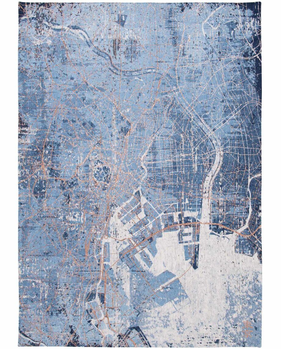 Louis De Poortere teppe Cities Tokyo 9314 Conductive Blue