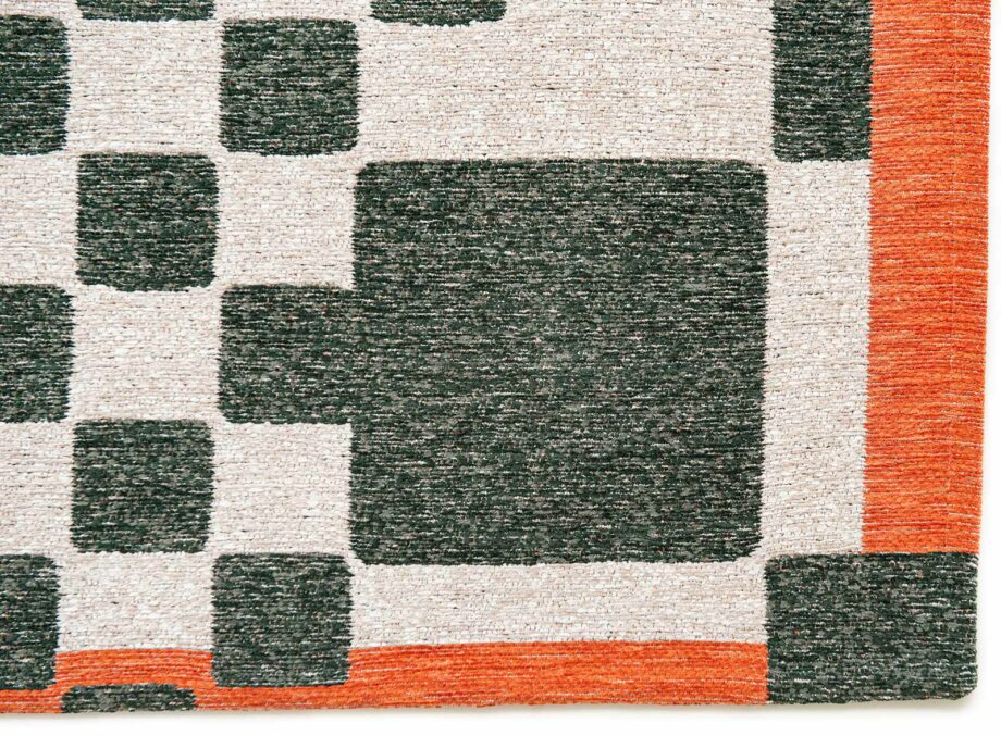 Louis De Poortere teppe Craft Chess 9339 Deep Green corner