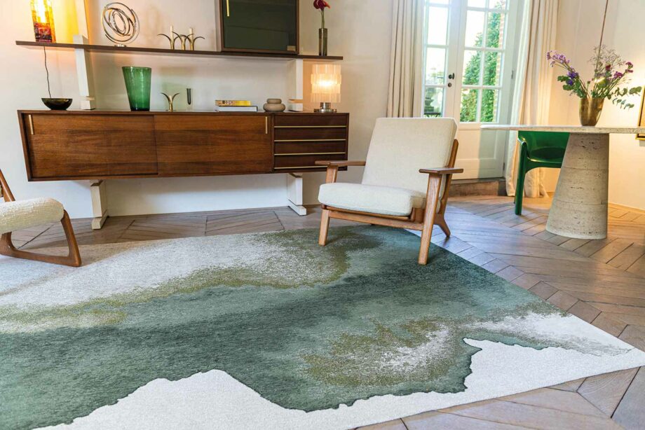 Louis De Poortere teppe Meditation Lagoon 9331 PLAM GREEN interior 2