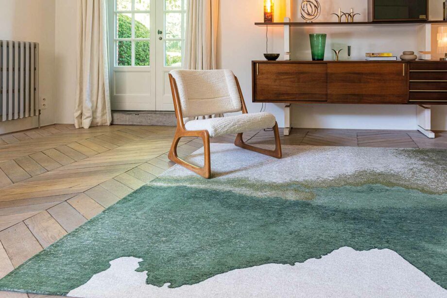 Louis De Poortere teppe Meditation Lagoon 9331 Palm Green interior 1