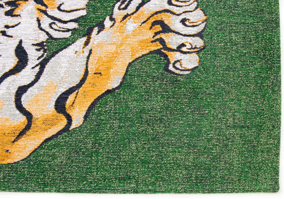 Louis De Poortere teppe Pop 9388 Green On Fire corner