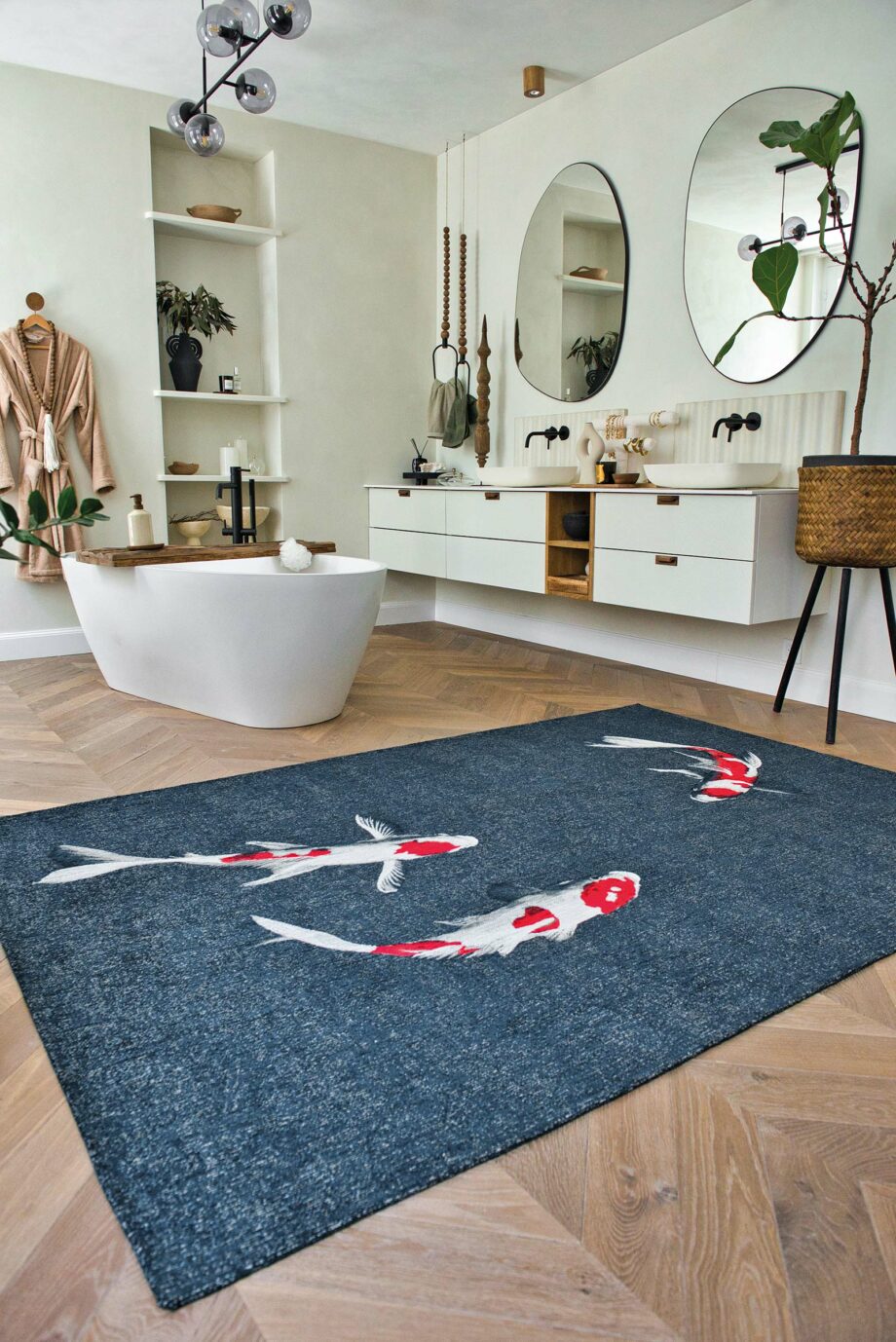 Louis De Poortere teppe Pop 9390 Japanese Pond interior 1