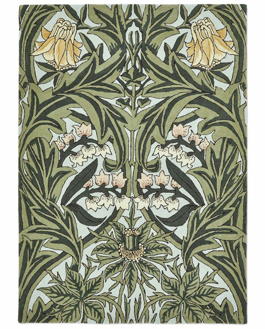 Morris Co Bluebell Leafy Arbour Green 127607 A
