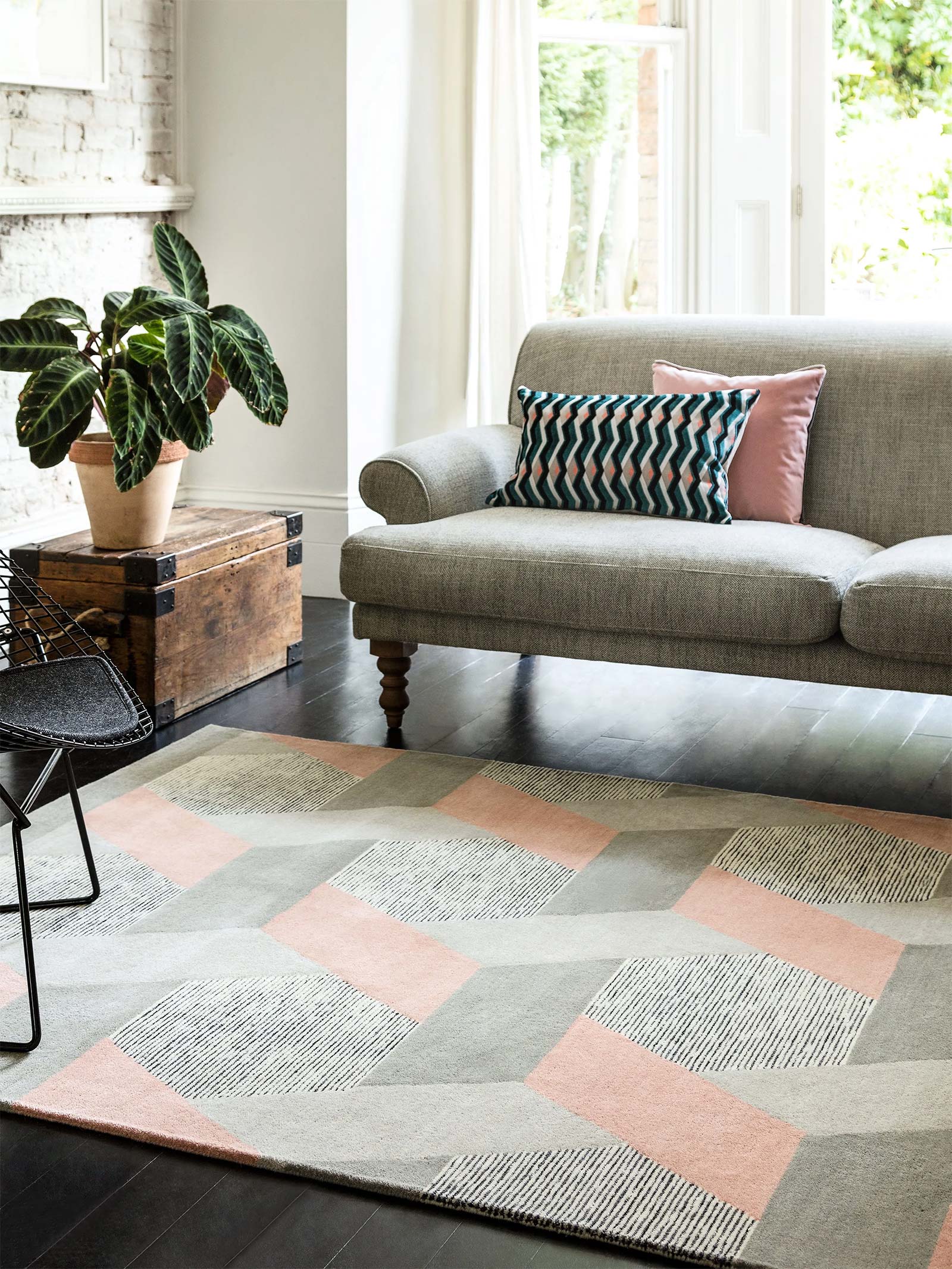Asiatic Camden geo pink