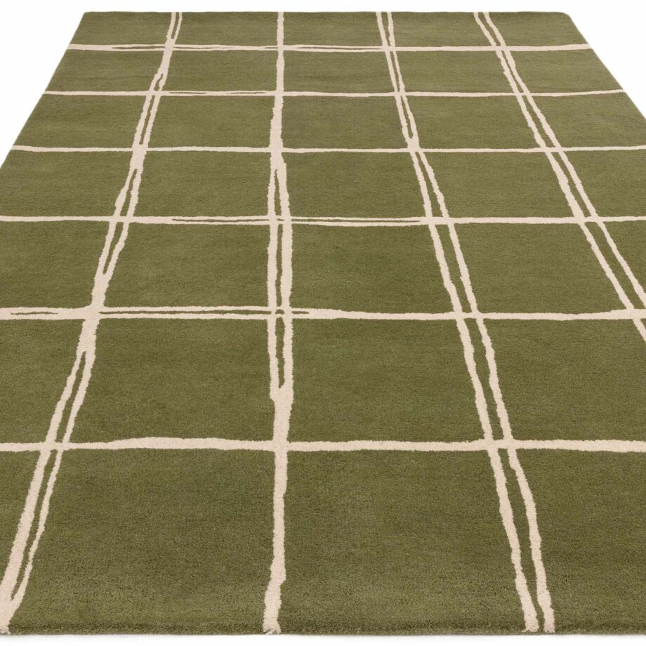 Asiatic teppe Albany Grid Olive 1