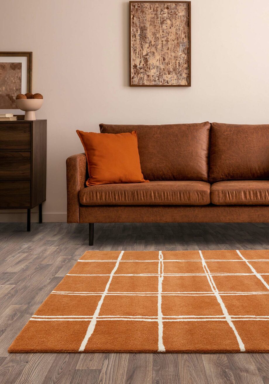 Asiatic teppe Albany Grid Rust interior new