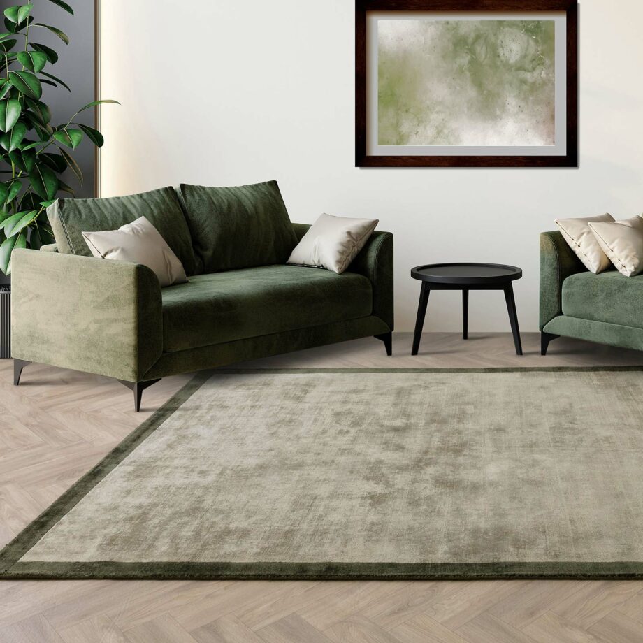 Asiatic teppe Blade Border 05 Sage Olive interior square