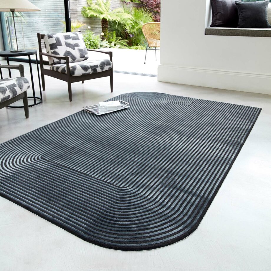 Asiatic teppe Kuza Shape Black Charcoal interior square