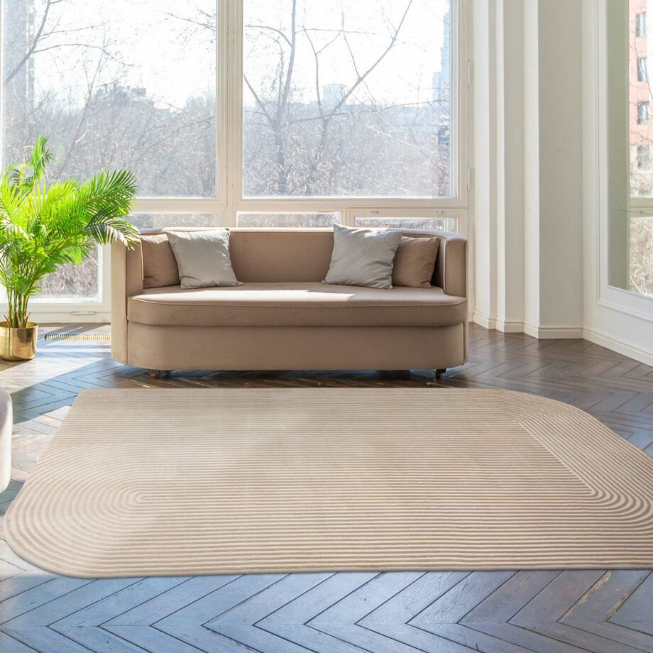 Asiatic teppe Kuza Shape Gold Cream interior square