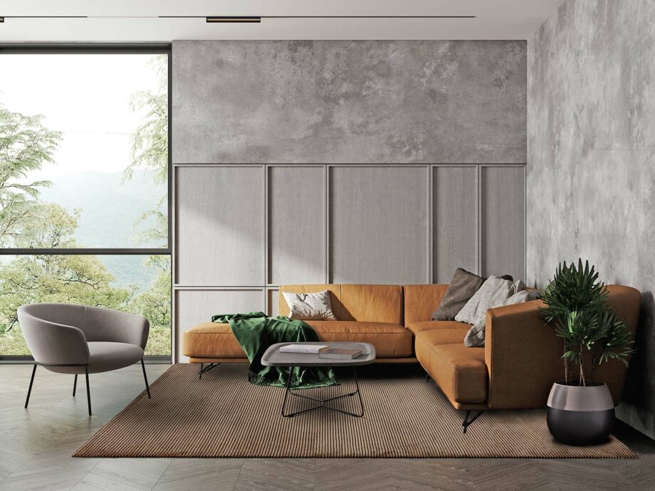 Asiatic teppe Kuza Stripe Terracotta interior