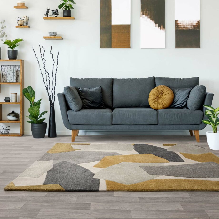 Asiatic teppe Romy 10 Elements Ochre interior square