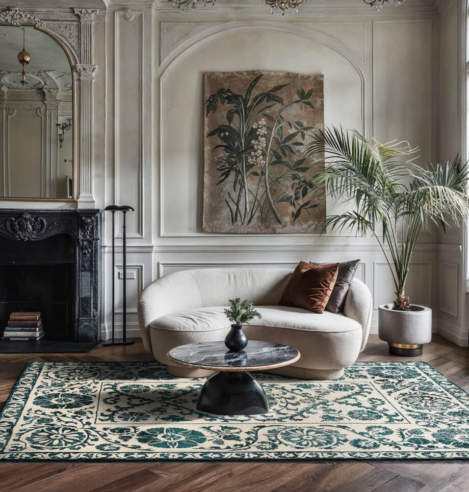 Louis De Poortere teppe Antiquarian Suzani 9733 Suzani Notos Ambiance