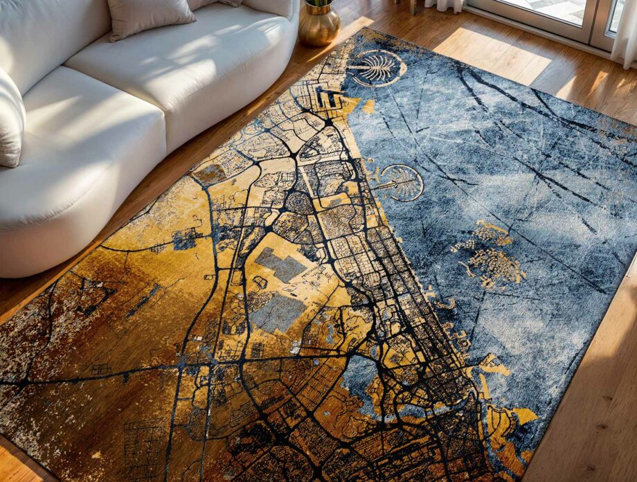 Louis De Poortere teppe Cities Dubai 9698 Cities Dubai Gold Sea Ambiance