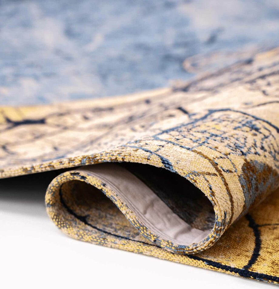 Louis De Poortere teppe Cities Dubai 9698 Gold Sea fold