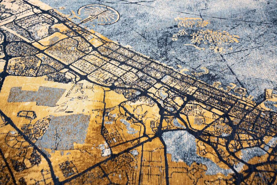 Louis De Poortere teppe Cities Dubai 9698 Gold Sea zoom 4