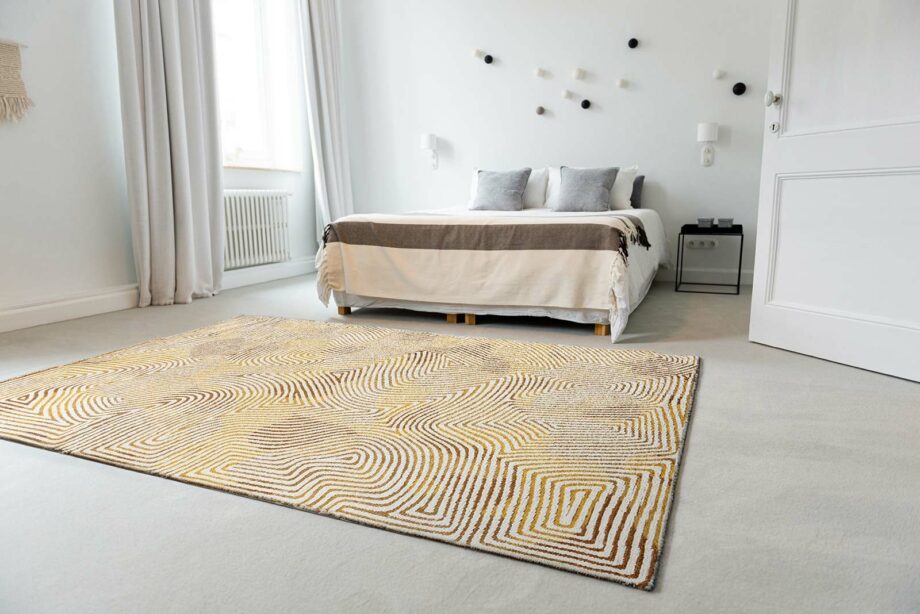 Louis De Poortere teppe Meditation Coral 9799 Coral Yellow Hippy Ambiance