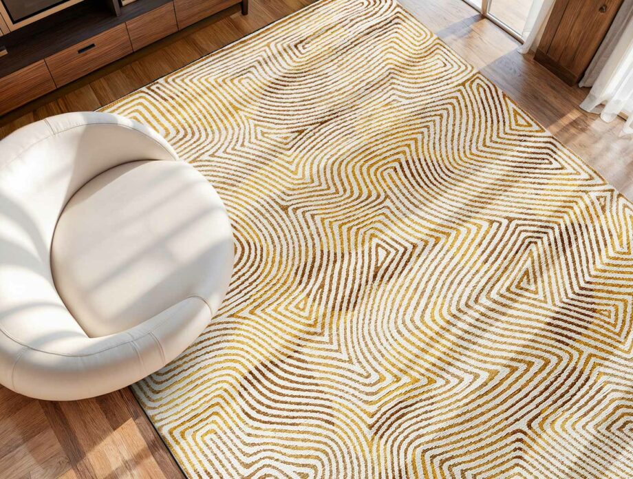 Louis De Poortere teppe Meditation Coral 9799 Coral Yellow Hippy Ambiance1