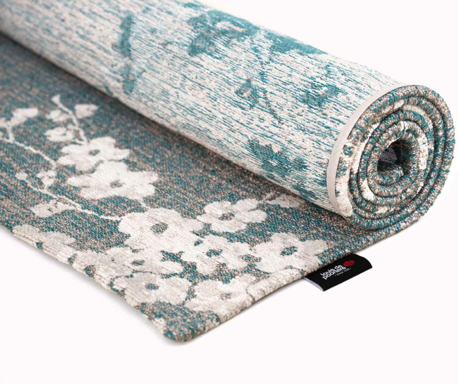 Louis De Poortere teppe Sakura 9850 Sakura Lake Blue roll